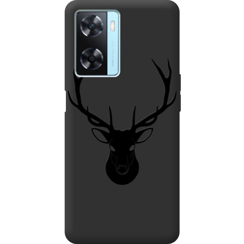 Черный чехол BoxFace OPPO A77 Deer