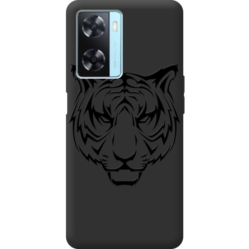 Черный чехол BoxFace OPPO A77 Tiger