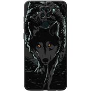 Черный чехол BoxFace Xiaomi Redmi 10x Wolf