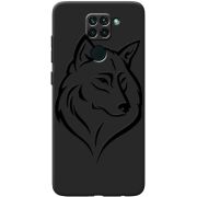 Черный чехол BoxFace Xiaomi Redmi 10x Wolf