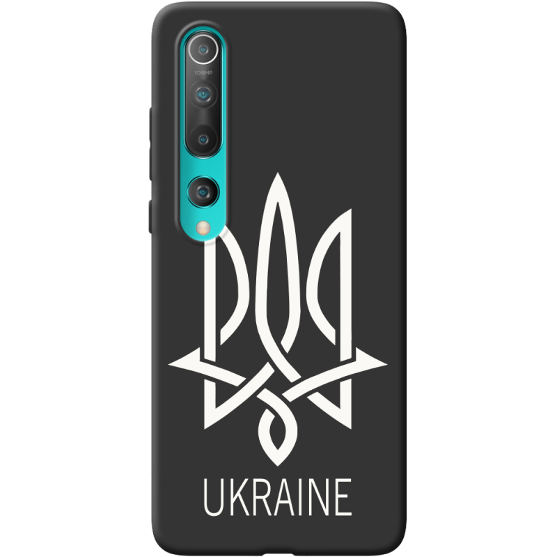 Черный чехол BoxFace Xiaomi Mi 10 Pro Тризуб монограмма ukraine