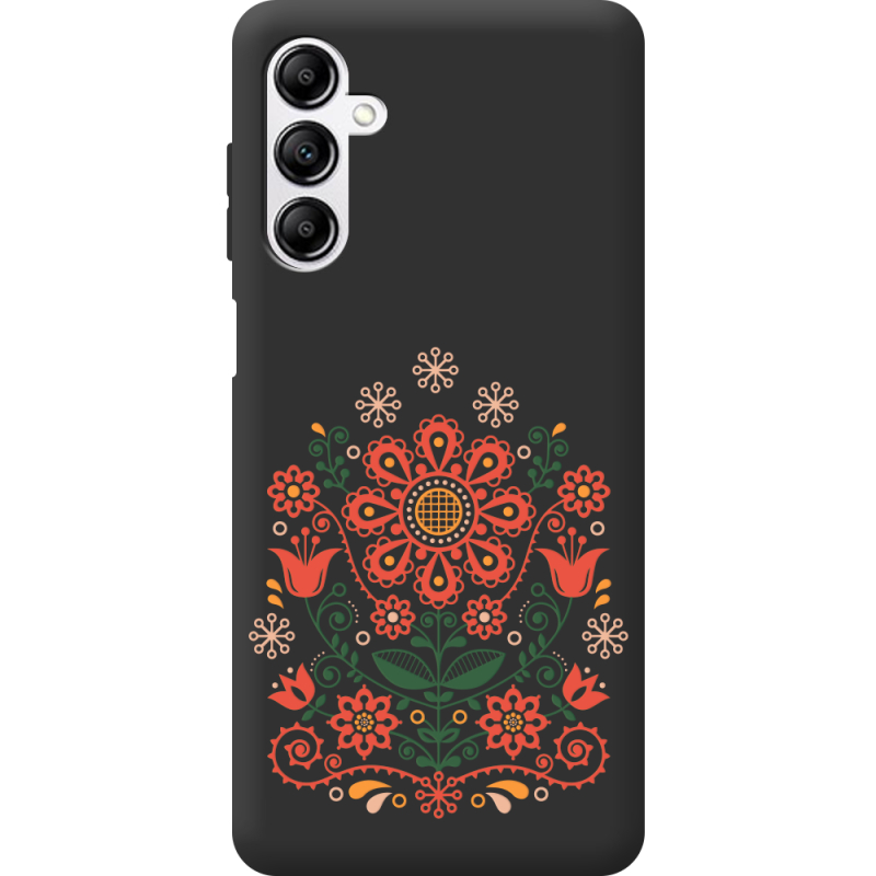 Черный чехол BoxFace Samsung Galaxy A14 5G (A146) Ukrainian Ornament