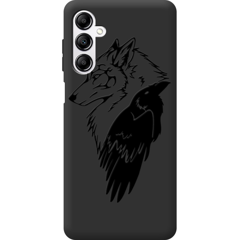 Черный чехол BoxFace Samsung Galaxy A14 5G (A146) Wolf and Raven