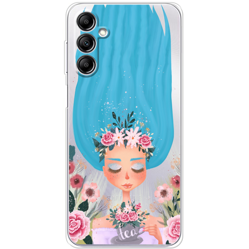 Прозрачный чехол BoxFace Samsung Galaxy A14 5G (A146) Blue Hair