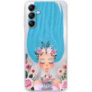 Прозрачный чехол BoxFace Samsung Galaxy A14 5G (A146) Blue Hair