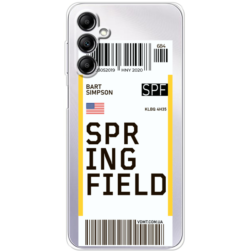 Прозрачный чехол BoxFace Samsung Galaxy A14 5G (A146) Ticket Springfield