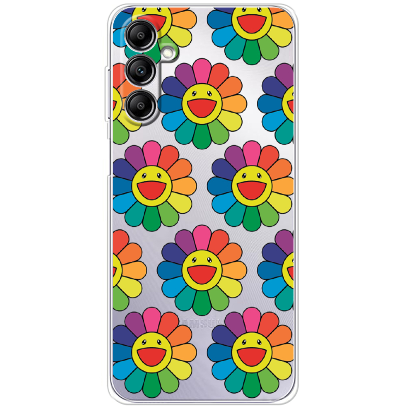 Прозрачный чехол BoxFace Samsung Galaxy A14 5G (A146) Hippie Flowers