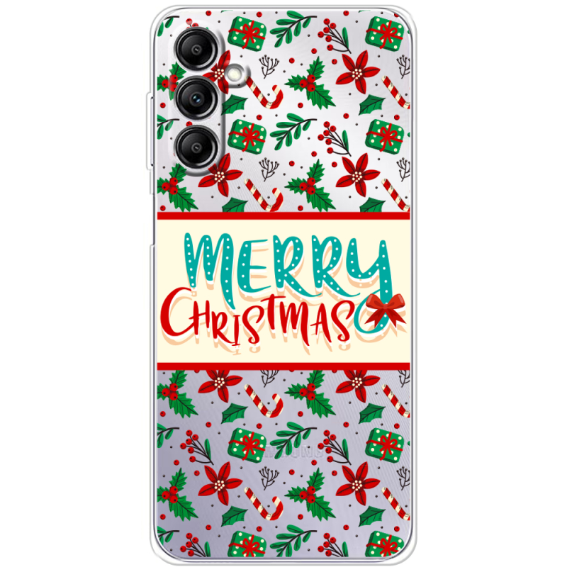 Прозрачный чехол BoxFace Samsung Galaxy A14 5G (A146) Vintage Christmas Pattern