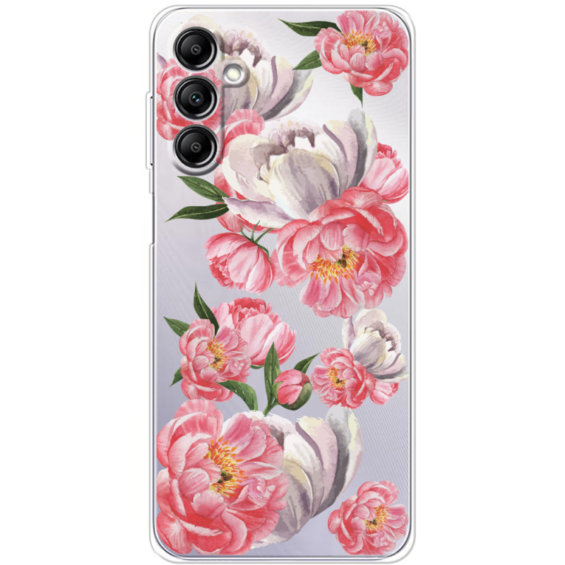 Прозрачный чехол BoxFace Samsung Galaxy A14 5G (A146) Peony Watercolor Style