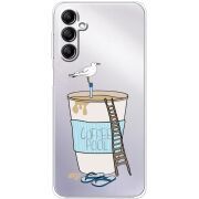 Прозрачный чехол BoxFace Samsung Galaxy A14 5G (A146) Segull in Cofee Pool