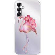 Прозрачный чехол BoxFace Samsung Galaxy A14 5G (A146) Floral Flamingo