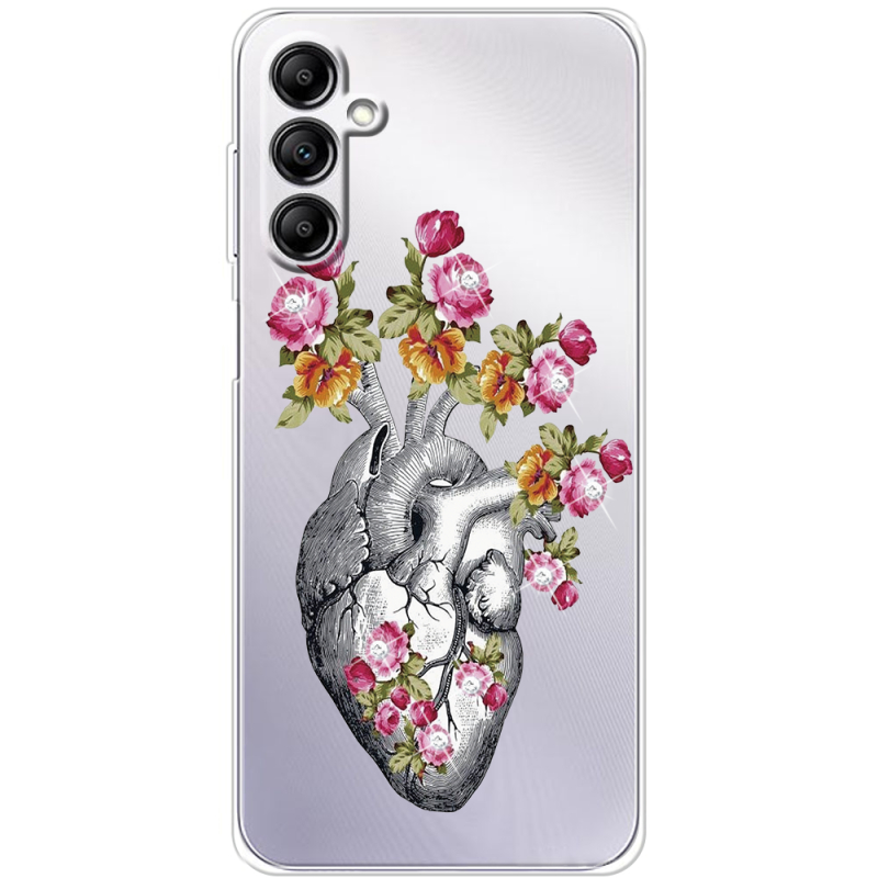 Чехол со стразами Samsung Galaxy A14 5G (A146) Heart