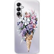 Чехол со стразами Samsung Galaxy A14 5G (A146) Ice Cream Flowers