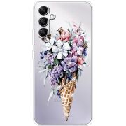 Чехол со стразами Samsung Galaxy A34 5G (A346) Ice Cream Flowers