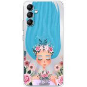 Прозрачный чехол BoxFace Samsung Galaxy A34 5G (A346) Blue Hair