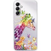Прозрачный чехол BoxFace Samsung Galaxy A34 5G (A346) Colorful Giraffe