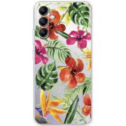 Прозрачный чехол BoxFace Samsung Galaxy A34 5G (A346) Tropical Flowers
