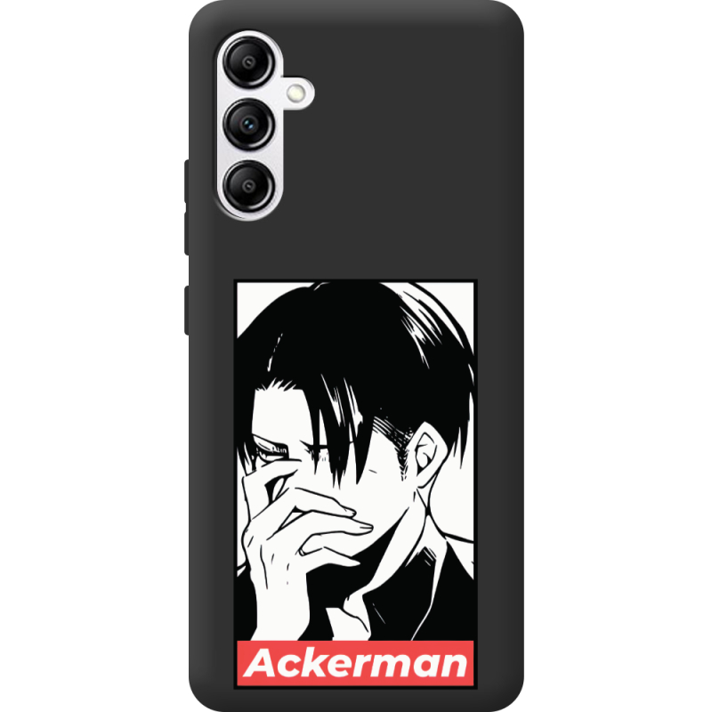 Черный чехол BoxFace Samsung Galaxy A34 5G (A346) Attack On Titan - Ackerman