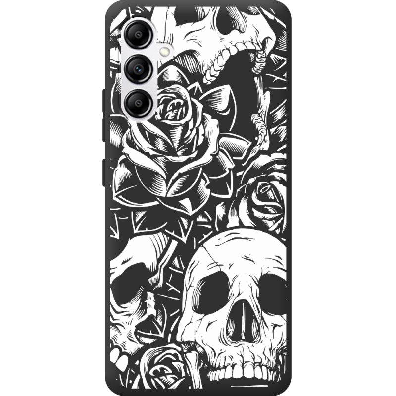 Черный чехол BoxFace Samsung Galaxy A34 5G (A346) Skull and Roses
