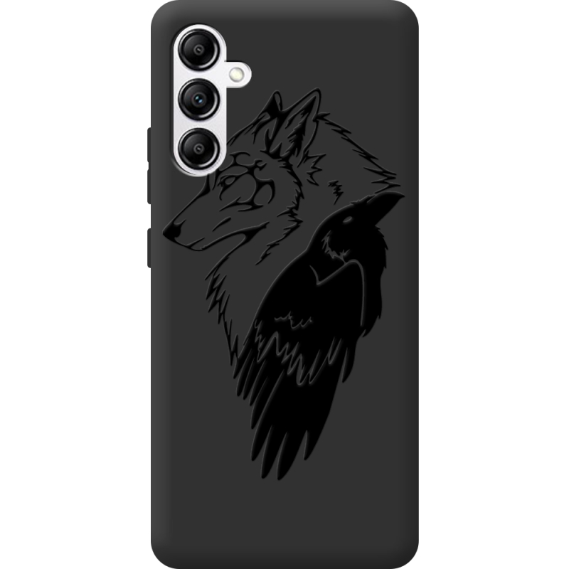 Черный чехол BoxFace Samsung Galaxy A34 5G (A346) Wolf and Raven