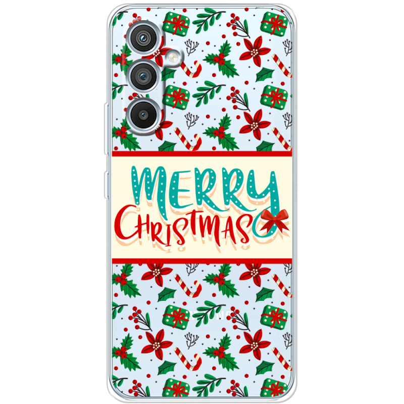 Прозрачный чехол BoxFace Samsung Galaxy A54 5G (A546) Vintage Christmas Pattern