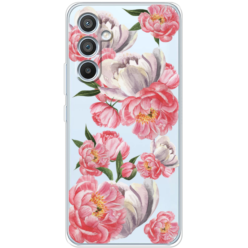 Прозрачный чехол BoxFace Samsung Galaxy A54 5G (A546) Peony Watercolor Style