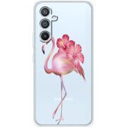 Прозрачный чехол BoxFace Samsung Galaxy A54 5G (A546) Floral Flamingo