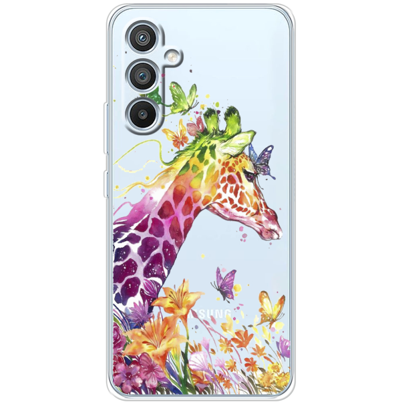 Прозрачный чехол BoxFace Samsung Galaxy A54 5G (A546) Colorful Giraffe