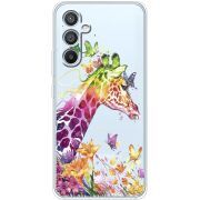 Прозрачный чехол BoxFace Samsung Galaxy A54 5G (A546) Colorful Giraffe