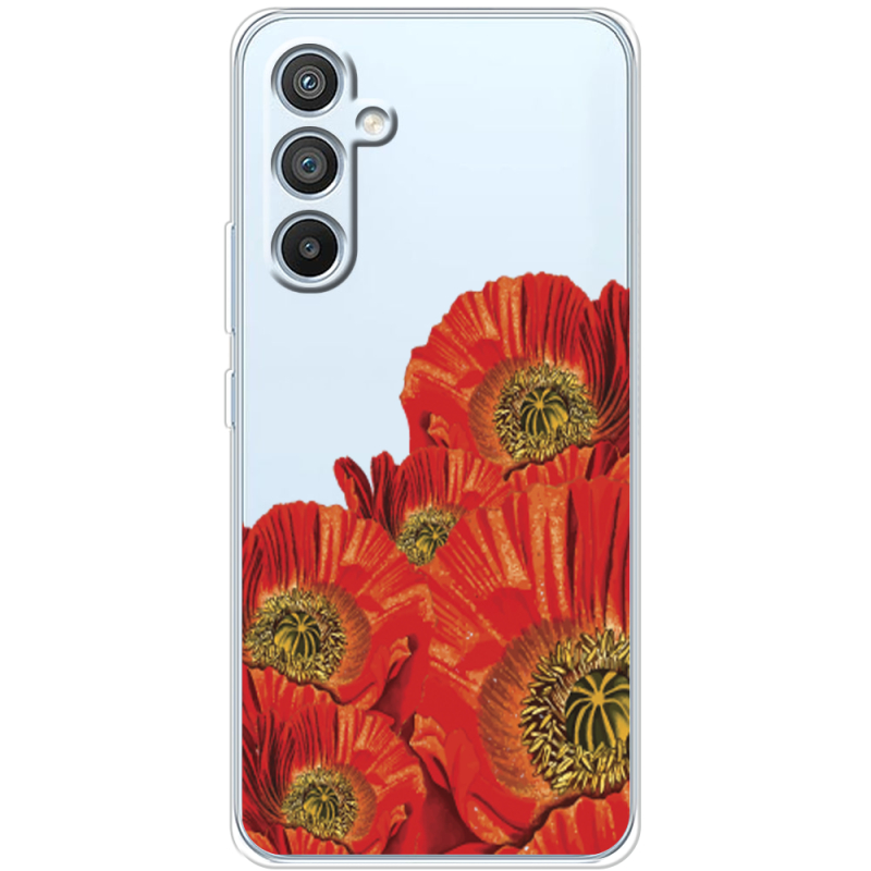 Прозрачный чехол BoxFace Samsung Galaxy A54 5G (A546) Red Poppies