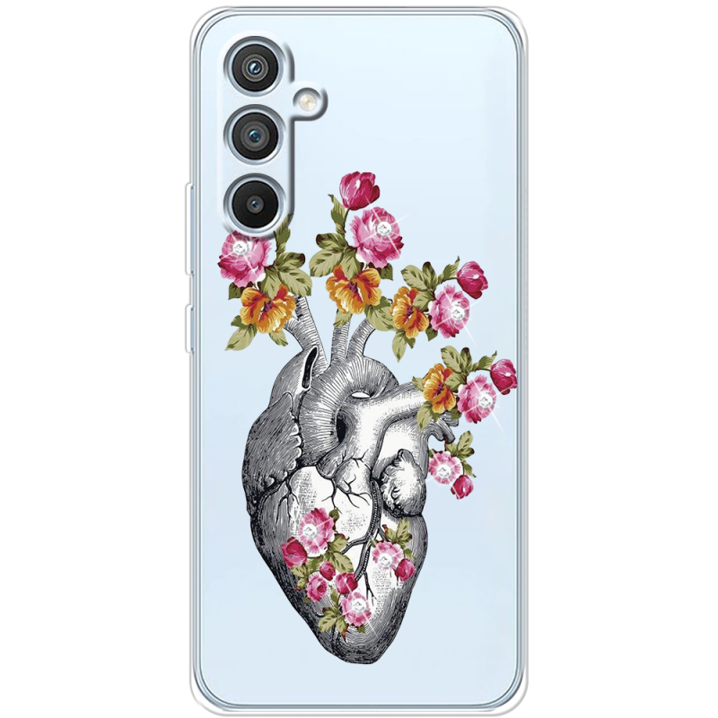 Чехол со стразами Samsung Galaxy A54 5G (A546) Heart