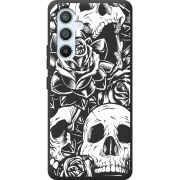 Черный чехол BoxFace Samsung Galaxy A54 5G (A546) Skull and Roses