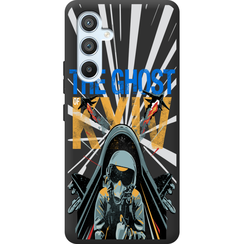 Черный чехол BoxFace Samsung Galaxy A54 5G (A546) Привид Києва в дії