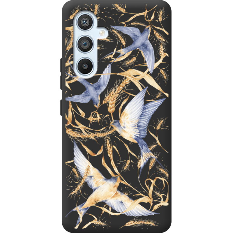 Черный чехол BoxFace Samsung Galaxy A54 5G (A546) Ластівки