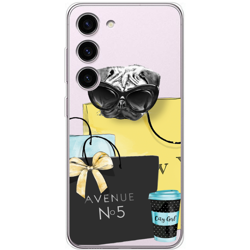 Прозрачный чехол BoxFace Samsung Galaxy S23 (S911) Fashion Pug