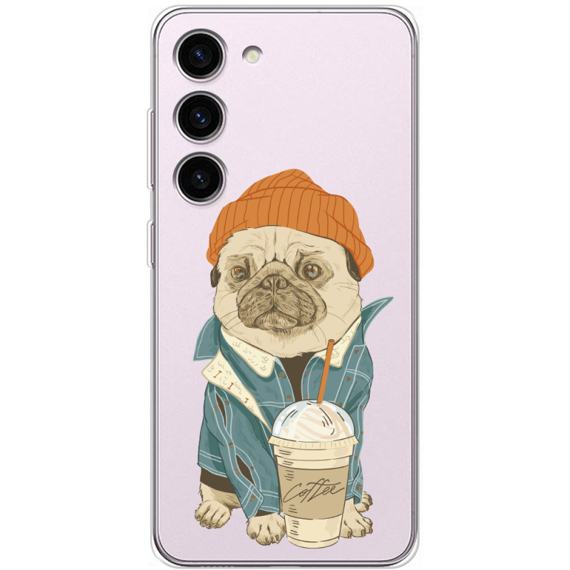 Прозрачный чехол BoxFace Samsung Galaxy S23 (S911) Dog Coffeeman