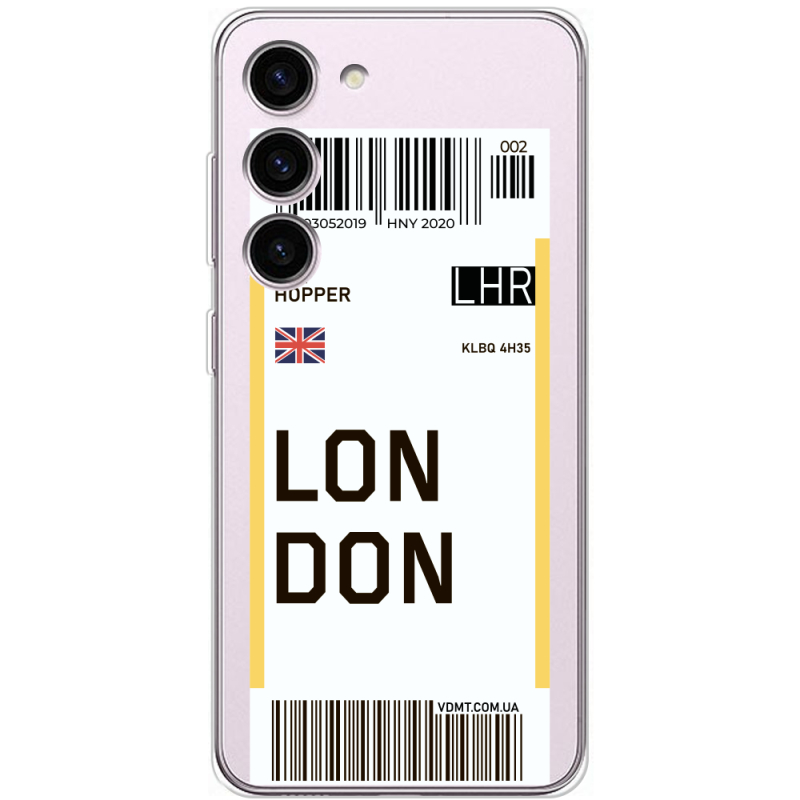 Прозрачный чехол BoxFace Samsung Galaxy S23 (S911) Ticket London