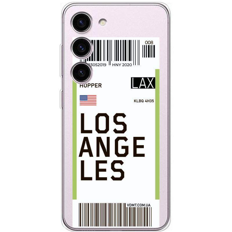 Прозрачный чехол BoxFace Samsung Galaxy S23 (S911) Ticket Los Angeles