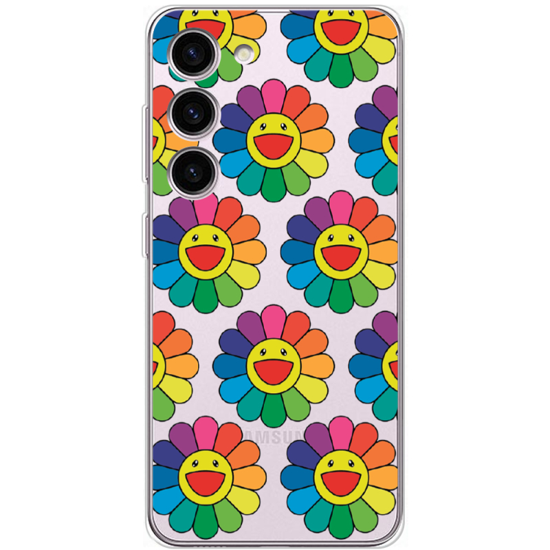 Прозрачный чехол BoxFace Samsung Galaxy S23 (S911) Hippie Flowers