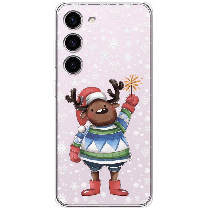 Прозрачный чехол BoxFace Samsung Galaxy S23 (S911) Christmas Deer with Snow