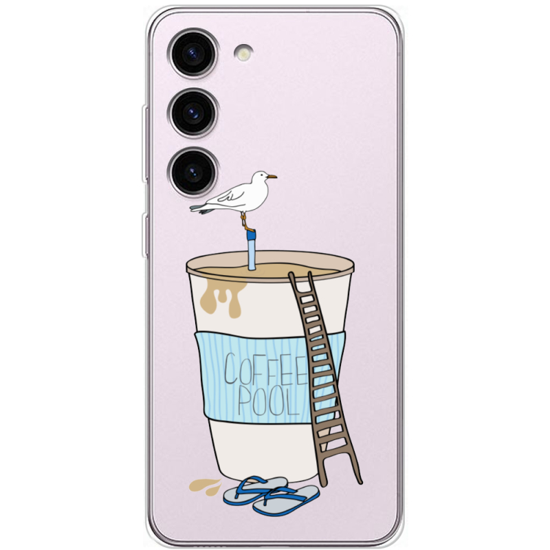 Прозрачный чехол BoxFace Samsung Galaxy S23 (S911) Segull in Cofee Pool