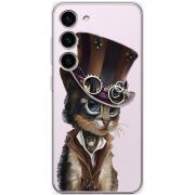 Прозрачный чехол BoxFace Samsung Galaxy S23 (S911) Steampunk Cat