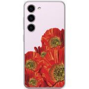 Прозрачный чехол BoxFace Samsung Galaxy S23 (S911) Red Poppies