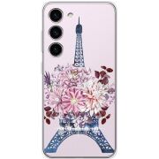 Чехол со стразами Samsung Galaxy S23 (S911) Eiffel Tower