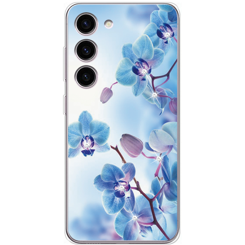 Чехол со стразами Samsung Galaxy S23 (S911) Orchids