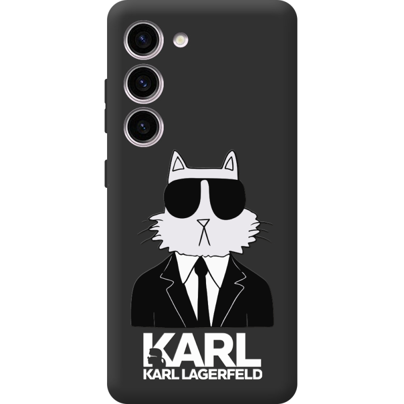 Черный чехол BoxFace Samsung Galaxy S23 (S911) Cat in Black