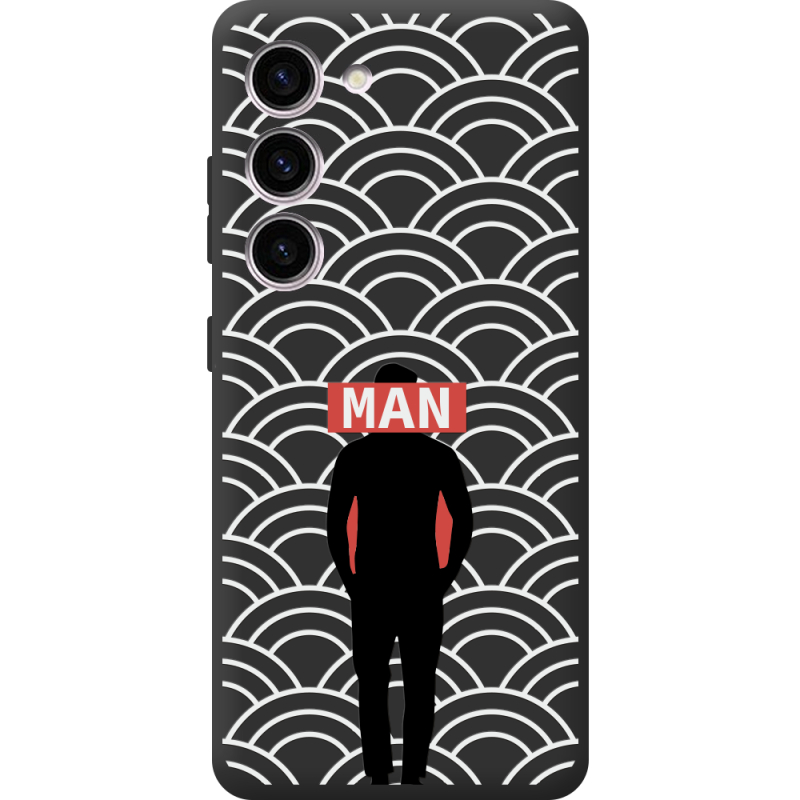 Черный чехол BoxFace Samsung Galaxy S23 (S911) Man Pattern