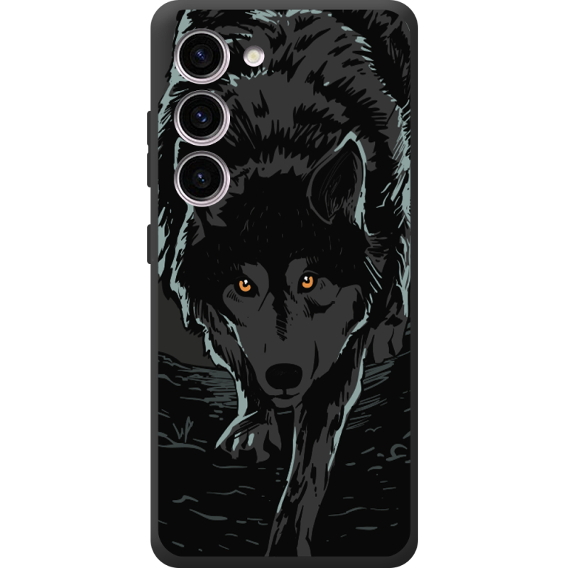 Черный чехол BoxFace Samsung Galaxy S23 (S911) Wolf