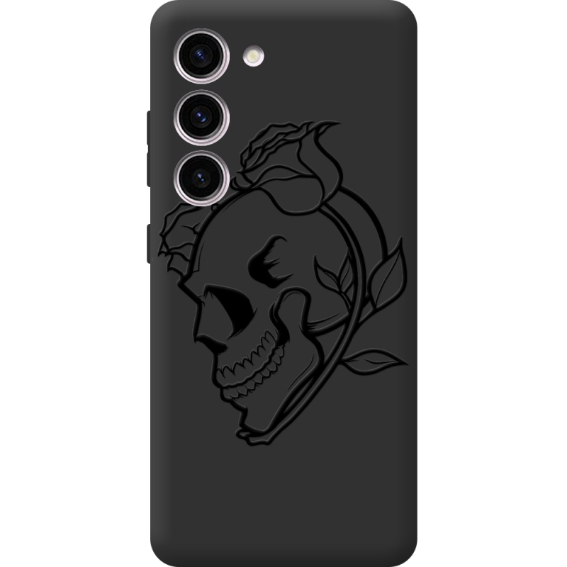 Черный чехол BoxFace Samsung Galaxy S23 (S911) Skull and Roses