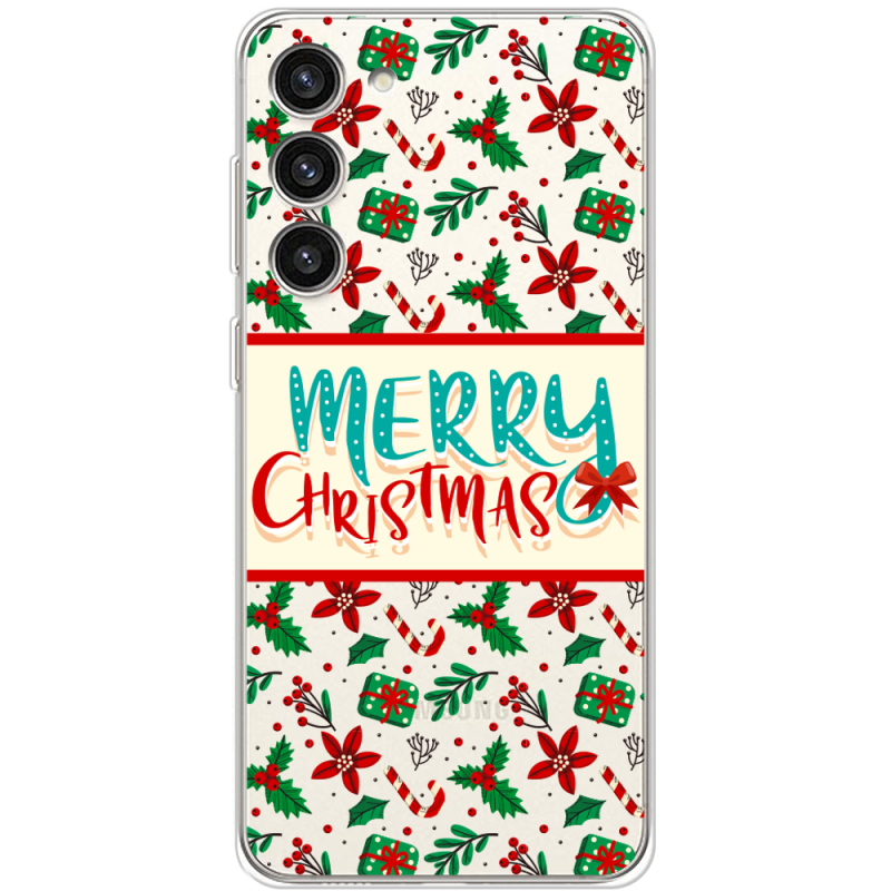 Прозрачный чехол BoxFace Samsung Galaxy S23 Plus (S916) Vintage Christmas Pattern